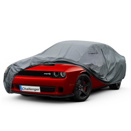 GUNHYI Premium Car Cover Custom Fit Dodge Challenger Hellcat (2008-2025), 16 Layers Heavy Duty Car Cover Waterproof All Weather with Zipper Door for Sun Rain Snow Dust Uv Protection