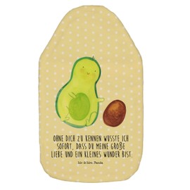 Mr. & Mrs. Panda Hot Water Bottle Avocado Core Rolls - Gift, Baby, Hot Water Bottle with Cover, Hot Water Bottle Cover, Vegan, Veggie, Grain Pillow, Baby Shower