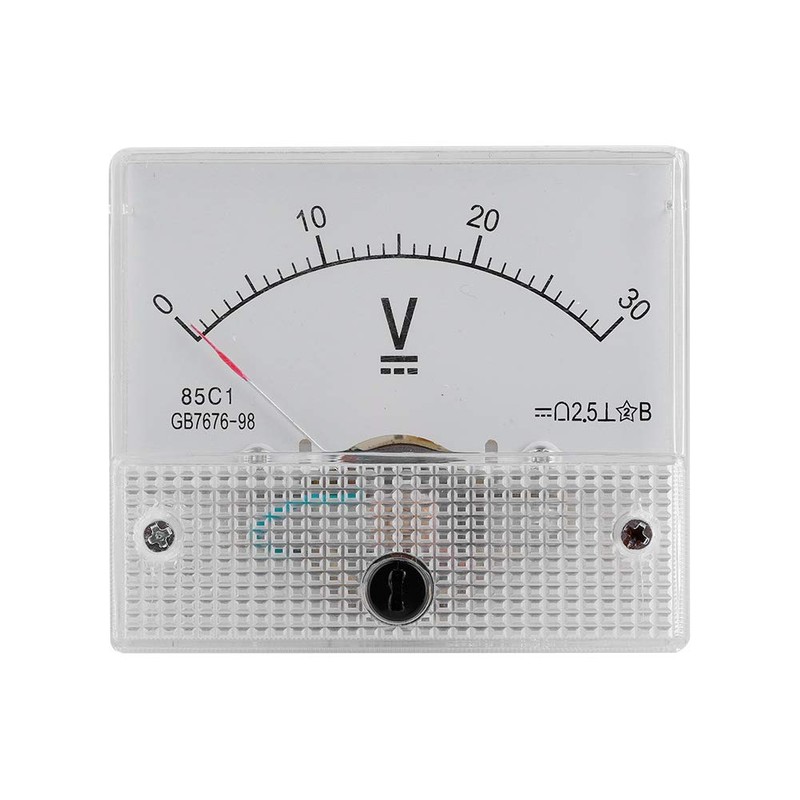 Analog Panel Meter with 2.5 Accuracy DC 0-30V Voltage Display