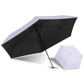 KOZUMUWAN Parasol, Ultra Lightweight, Foldable, UV Protection, Full Light Blocking, UPF 50+, For Both Rain and Shine, Comes with Storage Pouch, Unisex, Women's, Men's, 100% Light Blocking, Windproof