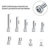 410 Piece M2 Hex Socket Screw Set, 304 Stainless Steel