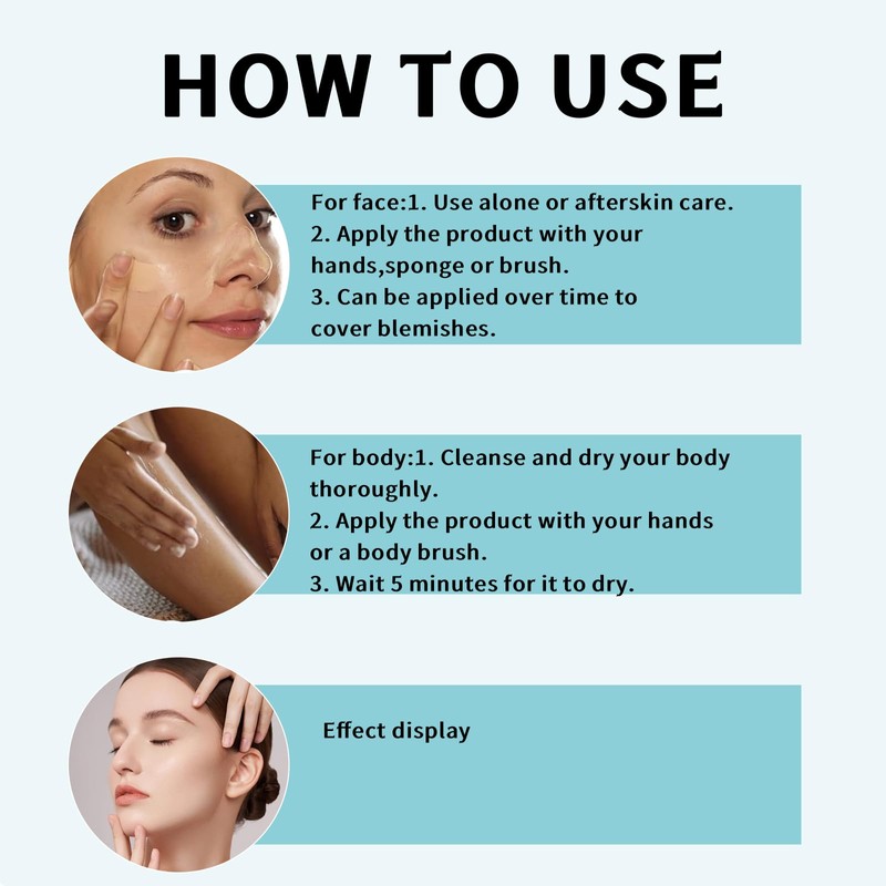 GMHLLES All-Over Complexion Perfector Creme Body Coverage Perfector,80g Waterproof and