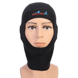 1/3Mm Bib Hood Diving Neoprene Snorkeling Wetsuit Hood Surf Divers Hat for Men Women (S(1Millimeter)) Hood Diving Hood