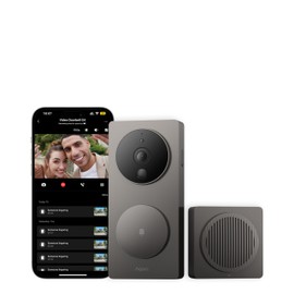 Aqara Aqara Smarte Video-Trklingel G4 (inkl. Klingel), 1080p FHD HomeKit Secure -Kamera, Lokale Gesichtserkennung und Automatisierungen, Untersttzt Alexa, Apple Home, Google, Grau