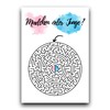 RXLITE 10 Baby Shower Cards Labyrinth Gender Reveal Boy Gender
