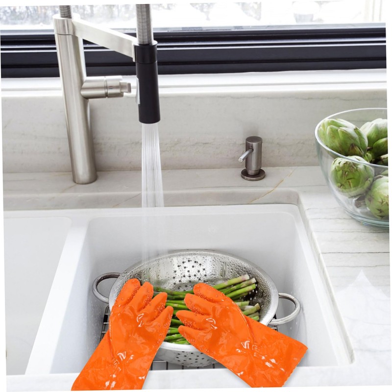 Angoily 1Pair Veggie Peeling Gloves Slip Kitchen Tool for Easy