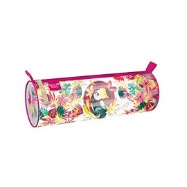 Quo Vadis - Collection: Marguery - Round school bag - 1 large compartment for pens, pencils and felt-tip pens - Material and zip - Size 22 x 7 x 7 cm - Visuel Toucan