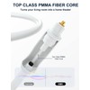EMK White Optical Audio Cable, Optical Cable Digital SPDIF Toslink