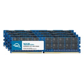 OWC 64GB (4x16GB) DDR4 3200MHz PC4-25600 CL22 2RX4 ECC Registered RDIMM 1.2V 288-pin Memory RAM Upgrade for Server