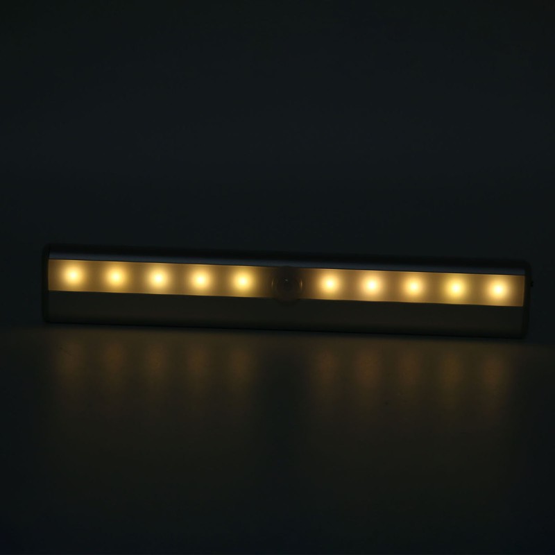 Motion Sensor Light Warm Light 10 LEDs Rechargeable Induction Night