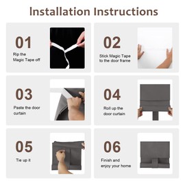 WdFour Classroom Door Window Cover,Blackout Shades,Room Darkening,Safe Protect, Lights Blocks, Glass Door Window Cover.(10W x 30L,1 Panel, Dark Gray)