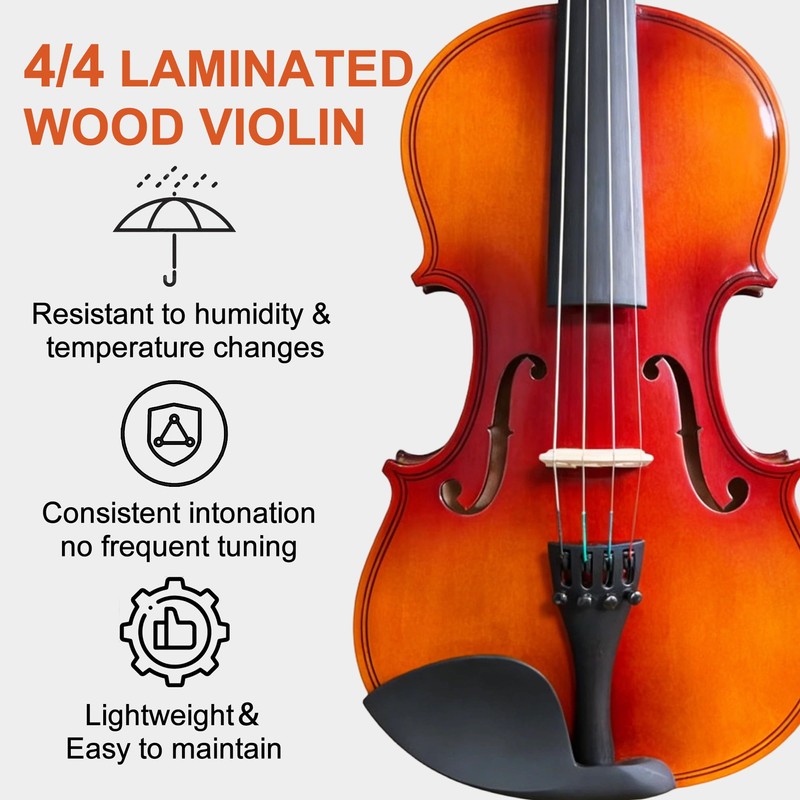Beginner Violin,4/4 Violin Full Size For Adults,Students,Fiddle Set