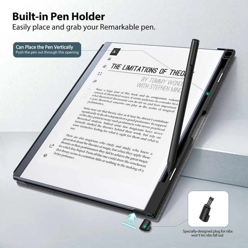 TiMOVO Case Compatible for Remarkable 2 Tablet, Slim Lightweight Stand