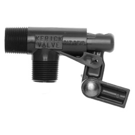 Kerick Valve PS75LS PVC Float Valve, Standard Mount, 16.5 gpm at 60 psi, 3/4" NPT Male
