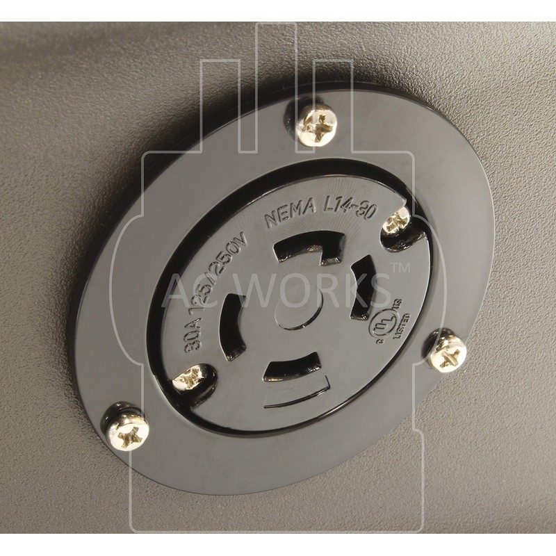 AC WORKS Super Durable Industrial Grade Electrical Outlet (Locking L14-30