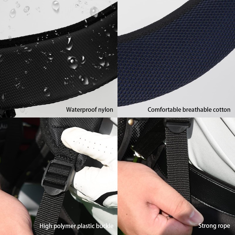 Big Teeth Golf Cart Bag Straps Replacement Shoulder Padded Comfortable