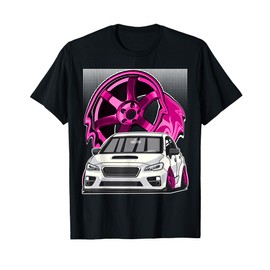 Subie VA JDM Stance Car Wheel Boxer Motor Racing Graphic T-Shirt