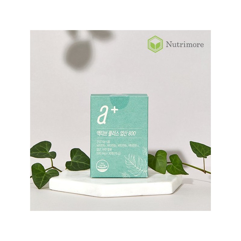 Nutrimore 뉴트리모어 액티브 플러스 엽산 800(30정) 1통(1개월) / 4세대 활성엽산