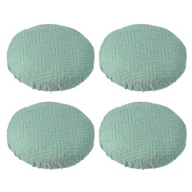 PATIKIL Stool Covers Round, 4 Pcs Elastic Bar Stool Covers Washable Stool Cushion Slipcover Stretchy Bar Chair Seat Cover for 14-18 Inch Chairs, Green