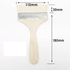 2 PCs Wide Paint Brushes, 5 Inch Chip Paint Brushes Set for Water-Based Paint, Utility Paint Brushes for Painting Walls, Furniture, DIY Painting, Interior & Exterior Use