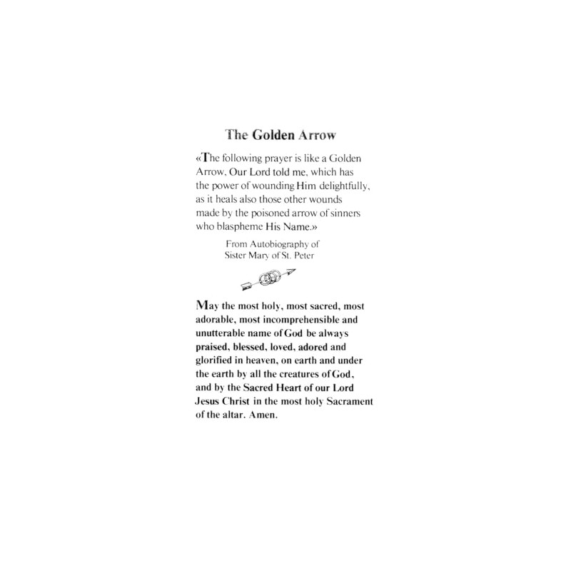 St. Jude Store The Golden Arrow Prayer A - Laminated
