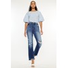 Kan Can Women's High Rise Distressed Slim Straight Jeans (US,