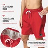 Ladeheid LA40-129 men's swimming trunks, beach shorts - red, size: