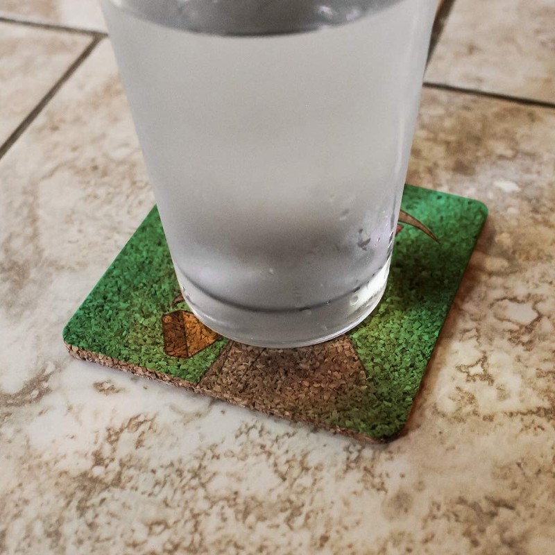 Screaming Goat Low Profile Novelty Cork Coaster Set