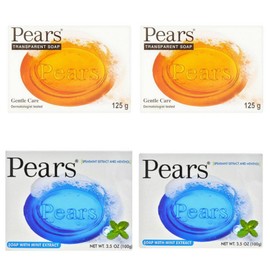 Pears 2 Bars Transparent Soap 125G and 2 Bars Oil Clear Soap