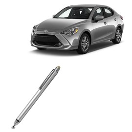 BoxWave Stylus Pen Compatible with Toyota 2020 Yaris Hatchback Display (7 in) - DualTip Capacitive Stylus, Fiber Tip Disc Tip Capacitive Stylus Pen - Metallic Silver