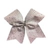 White Rhinestone Ombré Glitter Cheer Bow