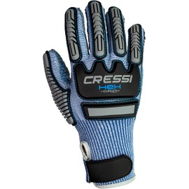 Cressi HEX Grip Gloves, Blue, S