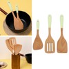 3Pcs Wooden Spatula Set Heat Resistant Light Weight Kitchen Cooking