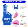 24 Pcs Blue Mini Foam Fingers, Number One Sports Fan