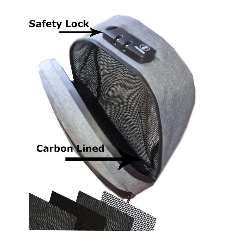 Smell Proof Bag Back Pack -Activated Carbon Lined Bag to
