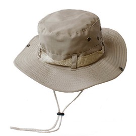 Sun Kea Unisex Military Boonie Sun Hat Wide Brim Packable Bucket Hat Summer Cotton Visor for Fishing Gardening Hiking Camping