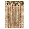 Funnytree 5x7ft Christmas Wooden Wall Photography Backdrop Glitter Bokeh Snow
