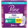 Poise Incontinence & Postpartum Pads for Bladder Leaks, 3 Drop