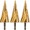 3 Pack - 4mm to 32mm Spiral Flute Step Drill