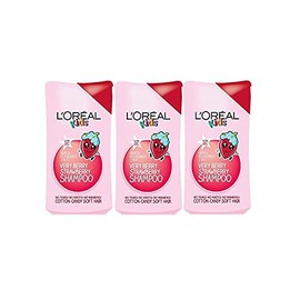  3 x 250ml Kids Strawberry Very Berry Extra 2 in 1 Gentle Shampoo Fruity Fragrance