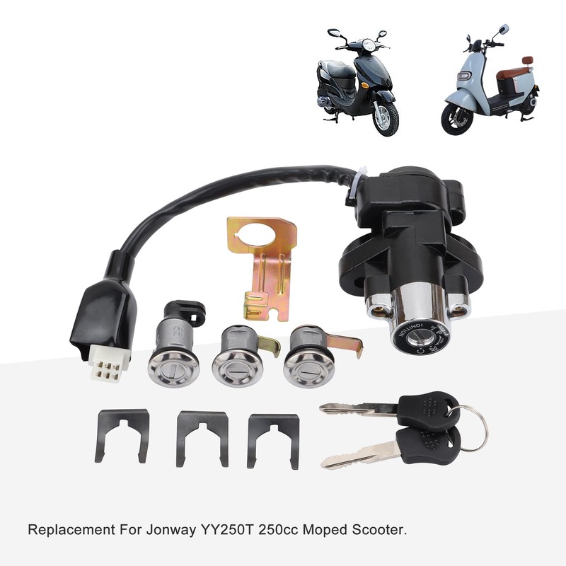 GOOFIT Ignition Switch Key Lock Set for Jonway YY250T 250cc