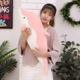 OUKEYI Dolphin Plush Hugging Pillow, Soft Large Dolphins Stuffed Animal Toy Doll Gifts. | Perfect for Play Sleep... | Baby Toys (Pink) (25")