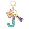 TTYY Initial Letter Keychains for Girls Women Pink Purple Green