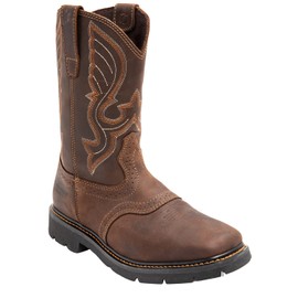 Cody James Men's 11" Mustang Saddle Waterproof Western Work Boot Soft Toe - C9WR5 11.5 D(M) US