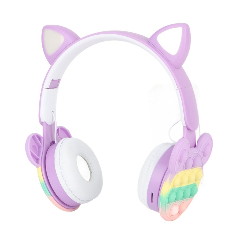 Bluetooth Cat Ear Headphones Fashionable Light Up Wireless Headset for