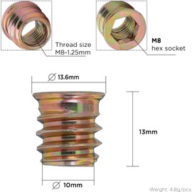YoiYee M8 x 13mm HEAVY DUTY HEAVY DUTY HEAVY DUTY HEAVY DUTY HEAVY DUTY HEAVY DUTY HEAD HEAV