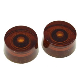 Dopro 2pcs USA(Imperial) LP Guitar Speed Dial Knobs 24 Fine Splines Control Knobs for USA Les Paul/CTS Pots Amber