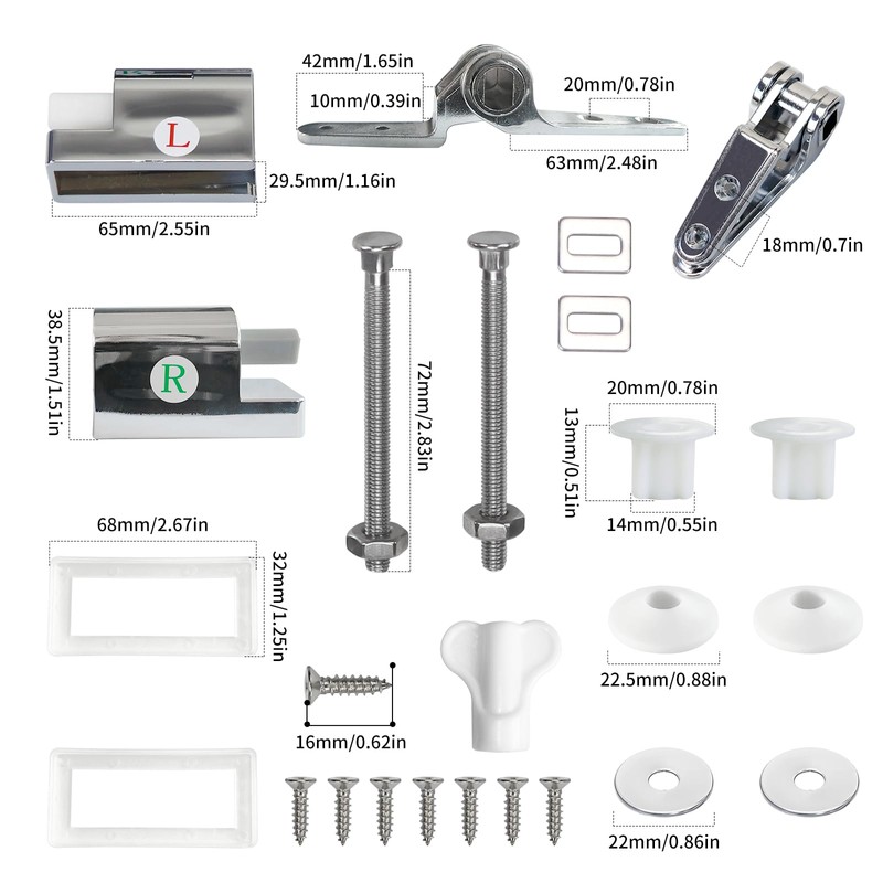 Fanmitrk Toilet Seat Soft-Close Hinge for Soft Close Toilet Seat