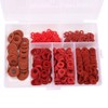 ViaGasaFamido 500Pcs Fiber Motherboard Insulating Washers Spacer, Red Insulation Washer