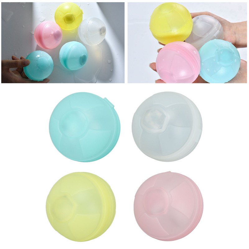 4Pcs Glowing Pool Balls Reusable Silicone Glowing Beach Ball Water